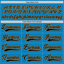 Laden Sie das Bild in den Galerie-Viewer, Custom Blue Black-Old Gold Hockey Lace Neck Jersey