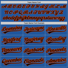Загрузить изображение в средство просмотра галереи, Custom Blue Black-Orange Authentic Throwback Baseball Jersey