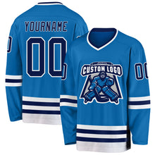 Загрузить изображение в средство просмотра галереи, Custom Blue Navy-White Hockey Jersey