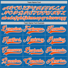Загрузить изображение в средство просмотра галереи, Custom Blue Orange-White Hockey Jersey