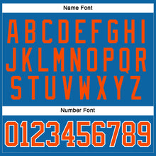 Загрузить изображение в средство просмотра галереи, Custom Blue Orange-White Hockey Jersey