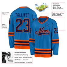 Загрузить изображение в средство просмотра галереи, Custom Blue Navy-Orange Hockey Jersey