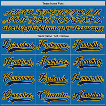 Загрузить изображение в средство просмотра галереи, Custom Blue Navy-Gold Hockey Jersey