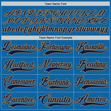 Загрузить изображение в средство просмотра галереи, Custom Blue Navy-Old Gold Hockey Jersey