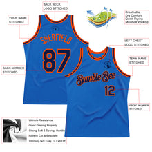 Загрузить изображение в средство просмотра галереи, Custom Blue Navy-Orange Authentic Throwback Basketball Jersey