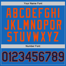 Загрузить изображение в средство просмотра галереи, Custom Blue Navy-Orange Authentic Throwback Basketball Jersey