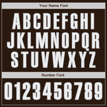 Laden Sie das Bild in den Galerie-Viewer, Custom Brown White-Gray Authentic Baseball Jersey