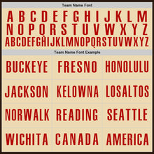 Laden Sie das Bild in den Galerie-Viewer, Custom Brown Cream-Red Authentic Baseball Jersey