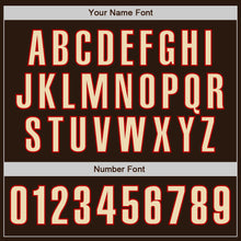 Laden Sie das Bild in den Galerie-Viewer, Custom Brown Cream-Red Authentic Baseball Jersey