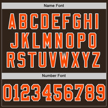 Загрузить изображение в средство просмотра галереи, Custom Brown Orange-White Mesh Authentic Throwback Football Jersey