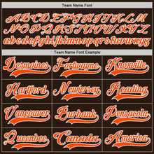 Charger l'image dans la galerie, Custom Brown Orange-White Hockey Lace Neck Jersey