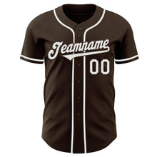 Загрузить изображение в средство просмотра галереи, Custom Brown White Authentic Baseball Jersey