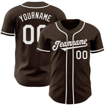Загрузить изображение в средство просмотра галереи, Custom Brown White Authentic Baseball Jersey