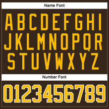 Charger l'image dans la galerie, Custom Brown Gold-White Hockey Jersey