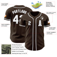 Laden Sie das Bild in den Galerie-Viewer, Custom Brown White-Gray Authentic Baseball Jersey
