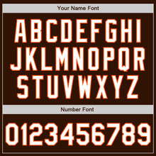 Laden Sie das Bild in den Galerie-Viewer, Custom Brown White-Orange Authentic Baseball Jersey