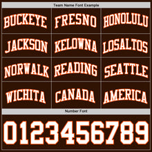 Load image into Gallery viewer, Custom Brown White-Orange Authentic Basketball Jersey