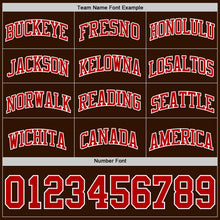 Load image into Gallery viewer, Custom Brown Red-White Authentic Basketball Jersey