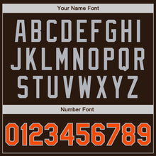 Load image into Gallery viewer, Custom Brown Orange-Gray Authentic Baseball Jersey