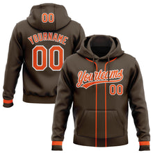 Загрузить изображение в средство просмотра галереи, Custom Stitched Brown Orange-White Baseball Pullover Sweatshirt Hoodie
