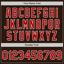 Laden Sie das Bild in den Galerie-Viewer, Custom Stitched Brown Red-White Baseball Pullover Sweatshirt Hoodie