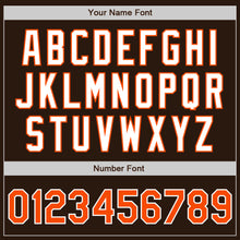 Load image into Gallery viewer, Custom Brown Orange-White Authentic Baseball Jersey
