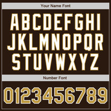 Загрузить изображение в средство просмотра галереи, Custom Brown Old Gold-White Authentic Baseball Jersey