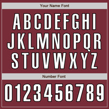 Laden Sie das Bild in den Galerie-Viewer, Custom Burgundy White-Black Authentic Baseball Jersey