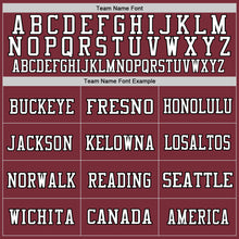 Charger l'image dans la galerie, Custom Burgundy Black-White Mesh Authentic Throwback Football Jersey