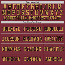 Charger l'image dans la galerie, Custom Burgundy Black-Old Gold Mesh Authentic Throwback Football Jersey