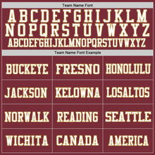 Charger l'image dans la galerie, Custom Burgundy White-Old Gold Mesh Authentic Throwback Football Jersey