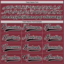 Загрузить изображение в средство просмотра галереи, Custom Burgundy Black-White Hockey Lace Neck Jersey