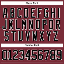 Загрузить изображение в средство просмотра галереи, Custom Burgundy Black-White Hockey Lace Neck Jersey