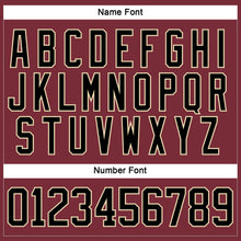 Laden Sie das Bild in den Galerie-Viewer, Custom Burgundy Black-Cream Hockey Lace Neck Jersey