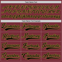 Загрузить изображение в средство просмотра галереи, Custom Burgundy Black-Old Gold Hockey Lace Neck Jersey