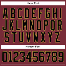 Загрузить изображение в средство просмотра галереи, Custom Burgundy Black-Old Gold Hockey Lace Neck Jersey