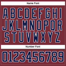 Load image into Gallery viewer, Custom Burgundy Navy-White Hockey Lace Neck Jersey