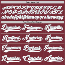 Загрузить изображение в средство просмотра галереи, Custom Burgundy White-Gray Hockey Lace Neck Jersey