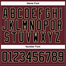 Load image into Gallery viewer, Custom Burgundy Black-Cream Hockey Jersey
