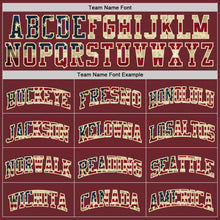 Загрузить изображение в средство просмотра галереи, Custom Burgundy Vintage USA Flag-Cream Authentic Basketball Jersey