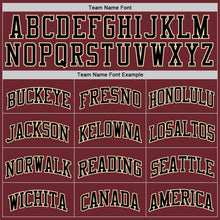 Charger l'image dans la galerie, Custom Burgundy Black-Cream Authentic Basketball Jersey