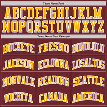 Charger l'image dans la galerie, Custom Burgundy Gold-White Authentic Basketball Jersey