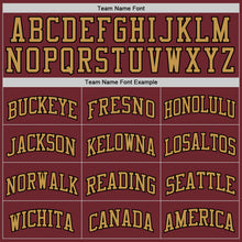 Charger l'image dans la galerie, Custom Burgundy Black-Old Gold Authentic Basketball Jersey