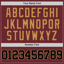 Charger l'image dans la galerie, Custom Burgundy Black-Old Gold Authentic Basketball Jersey