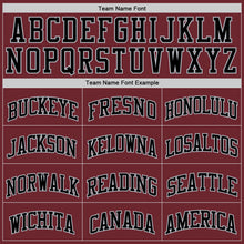 Charger l'image dans la galerie, Custom Burgundy Black-Gray Authentic Basketball Jersey