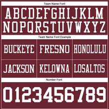 Load image into Gallery viewer, Custom Burgundy White Authentic Football Jersey