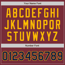 Загрузить изображение в средство просмотра галереи, Custom Stitched Burgundy Navy-Gold Baseball Pullover Sweatshirt Hoodie