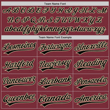 Загрузить изображение в средство просмотра галереи, Custom Stitched Burgundy Black-Cream Baseball Pullover Sweatshirt Hoodie