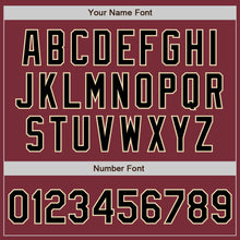 Загрузить изображение в средство просмотра галереи, Custom Stitched Burgundy Black-Cream Baseball Pullover Sweatshirt Hoodie