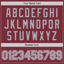 Загрузить изображение в средство просмотра галереи, Custom Stitched Burgundy Gray-White Baseball Pullover Sweatshirt Hoodie